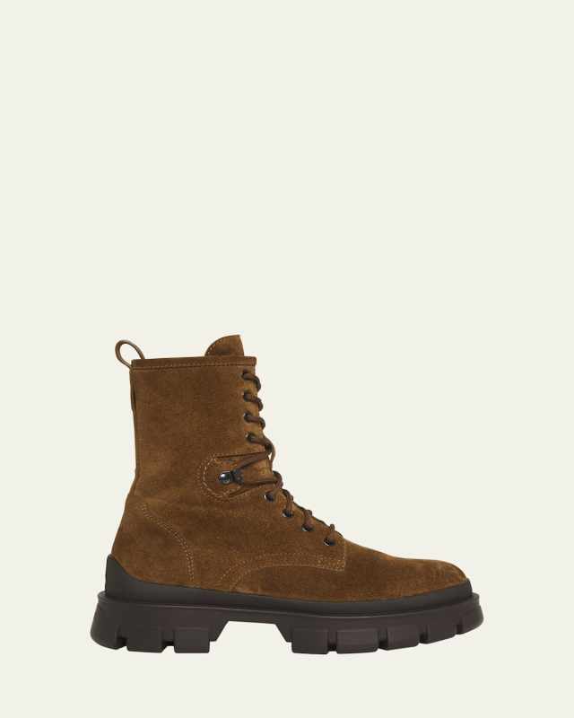 Hevea Suede Combat Boots